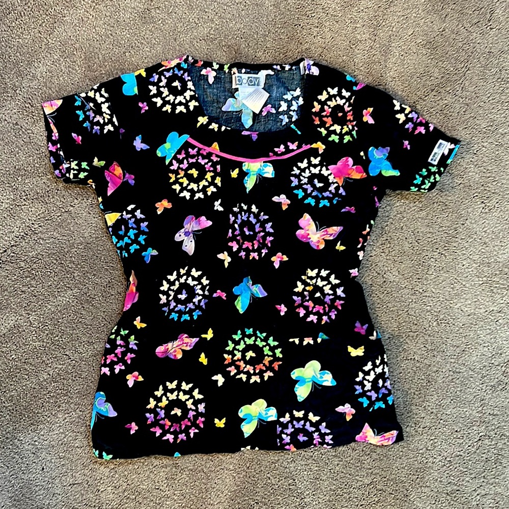Cherokee Body Stretch scrub top size XS